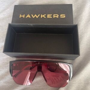 NIB hawkers pink lenses black pink frames sunglasses